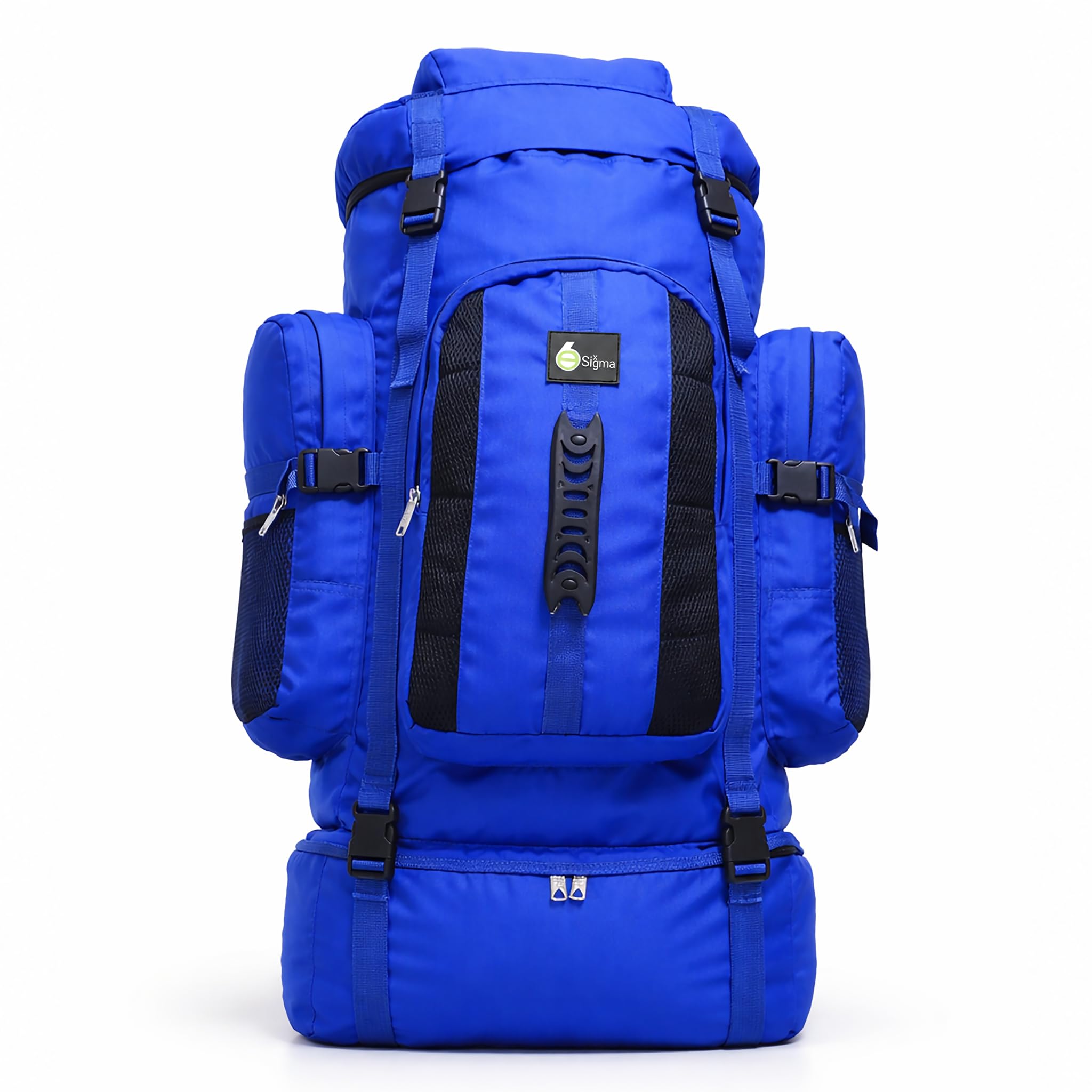 SiXsigma Sports 120L Extra Large Travel Camping Accessories Backpack - Quick Dry Large Rucksack For Camping, Fishing Backpack & Hiking Bag - Ideal Hiking Rucksack For Men & Women (120L, Blue)