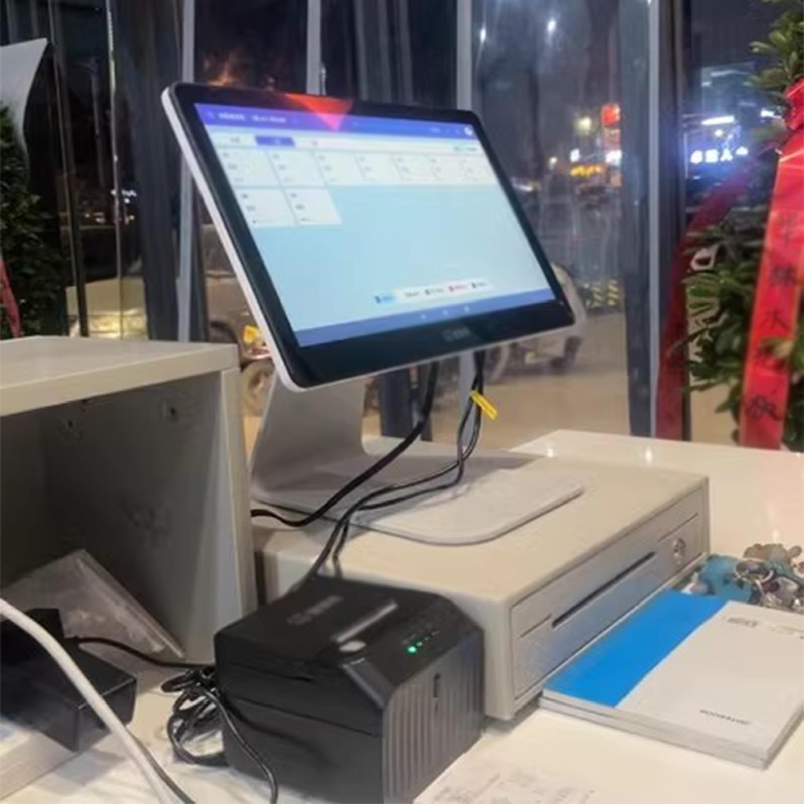 cassetto portadenaro, Cassetto portadenaro manuale compatto e resistente con apertura a pressione scomparto portamonete rimovibile for negozi aziende