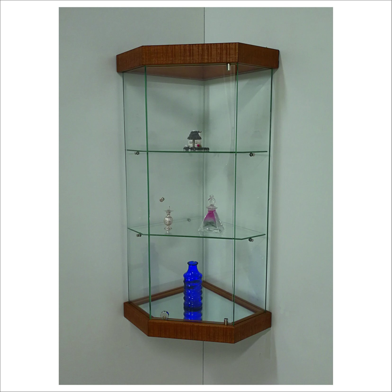 Vetrinetta anni 50 in noce - 100x p. 40x h 200 - Arredamento e