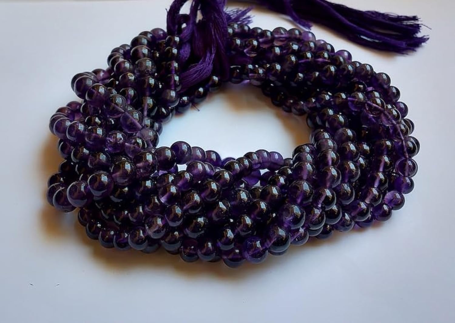 Améthyste bleue africaine perles de 7-8 mm pour créer vos bracelets