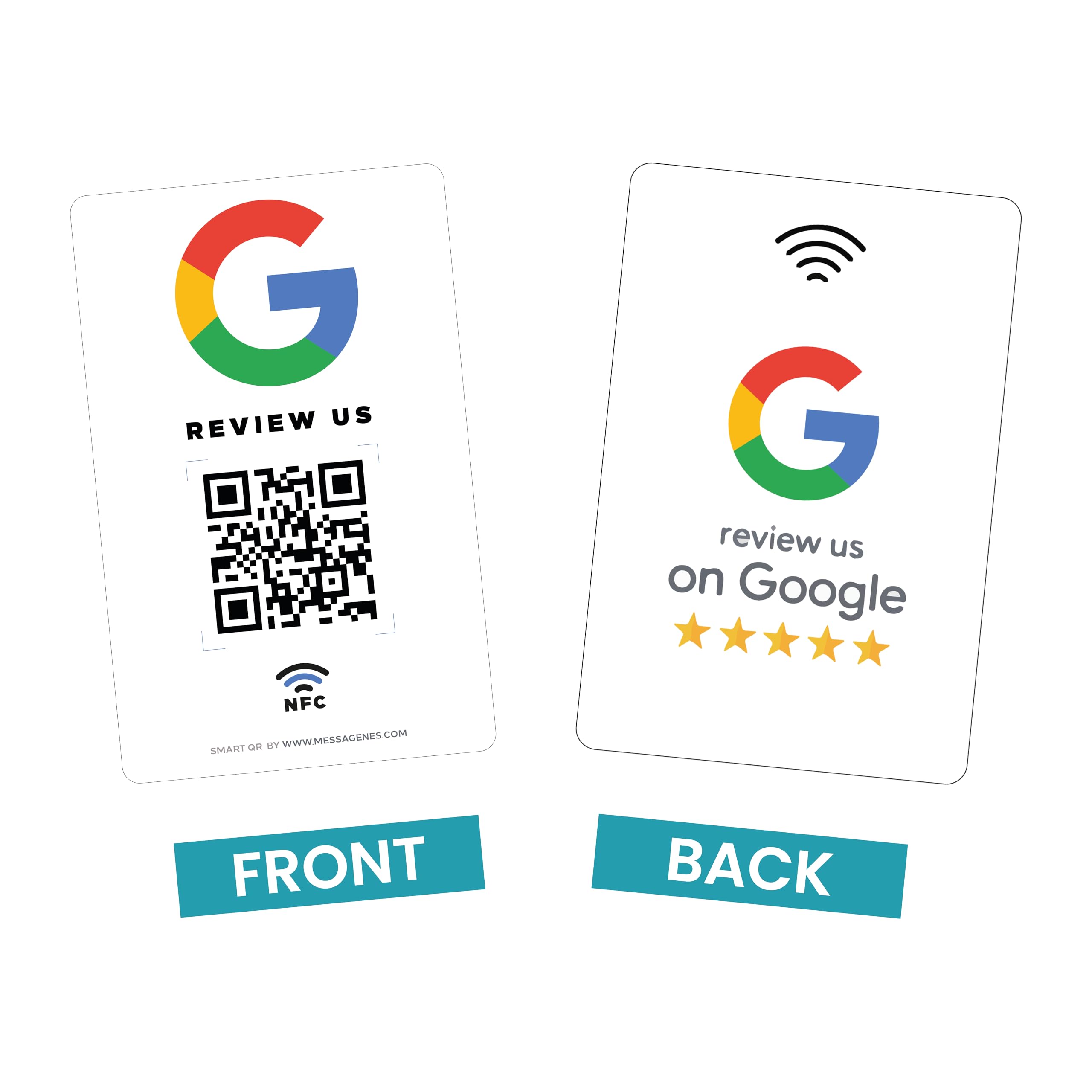 Google Review QR & NFC Tap Card - Boost Business Reviews For IPhone & Android - Messagenes