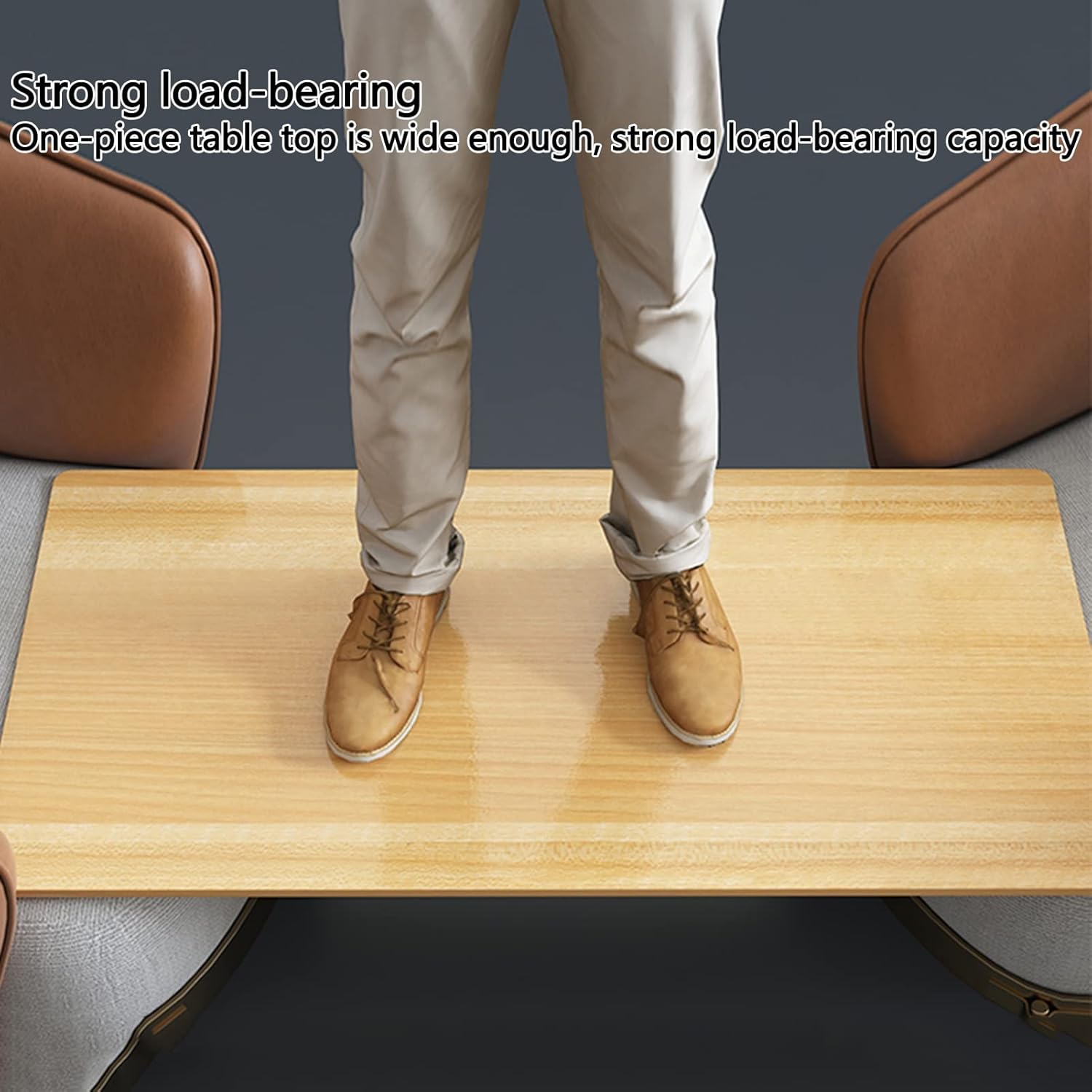 Universal Table Top, One-Piece Work Bench Top, DIY Storage Solid Wood Slab for Home & Office Standing Desk Frames, Custom Size (Color : Wood Colour, Size : 120x40x2.5cm)