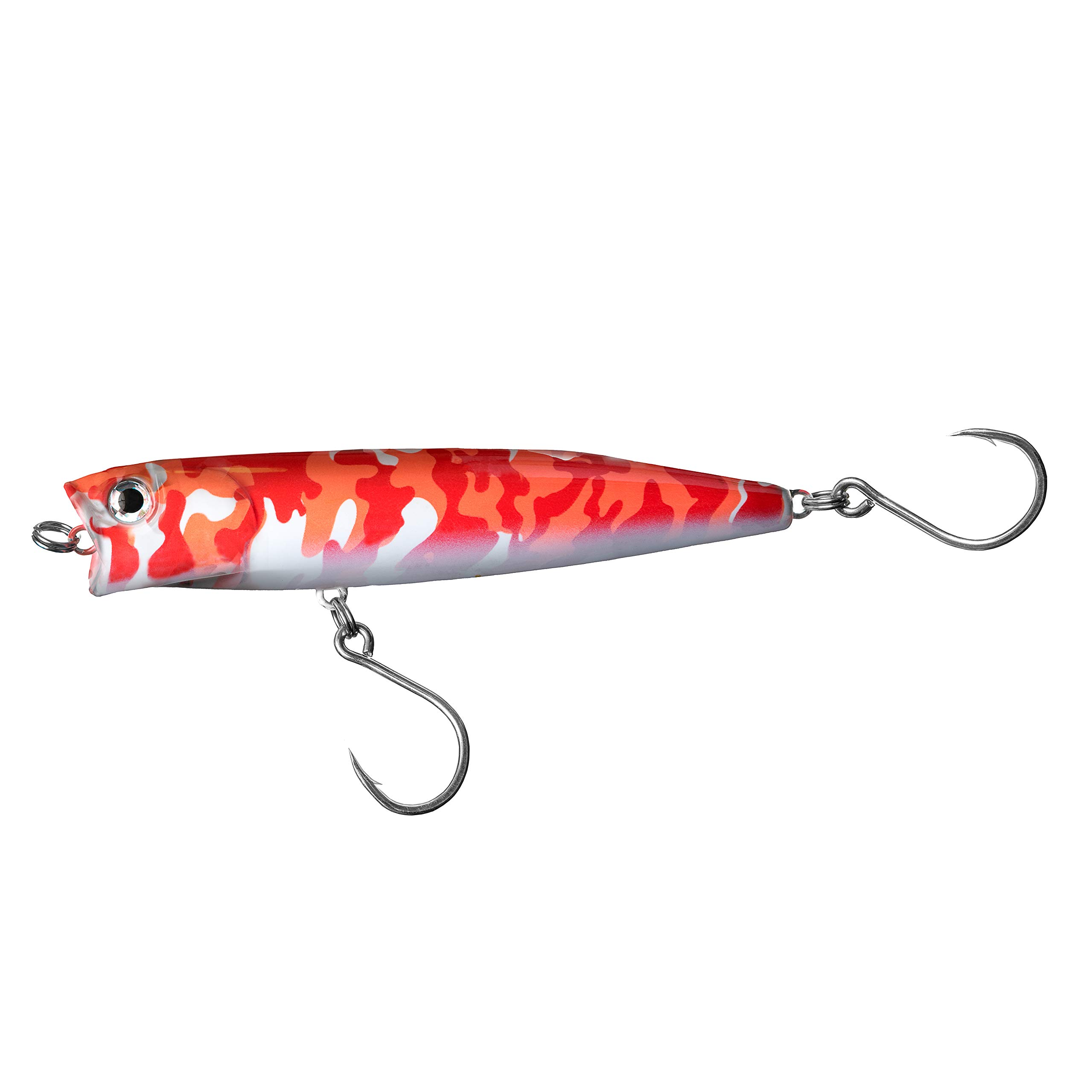 ProperPopper Camouflage Camo Top Water Popper Lure for Surf Casting Pelagic GT King/Mackerel/Wahoo/Mahi Mahi/Tuna and Northern Pike/Walleye or Huge Musky