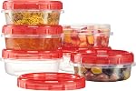 PLASTICPRO 6 Pack Twist Cap Conteneurs de stockage alimentaire avec vis rouge sur le couvercle- 4 oz Contenants de préparation de repas réutilisables - Petits contenants de congélateur Micro-ondes en plastique rouge sans danger