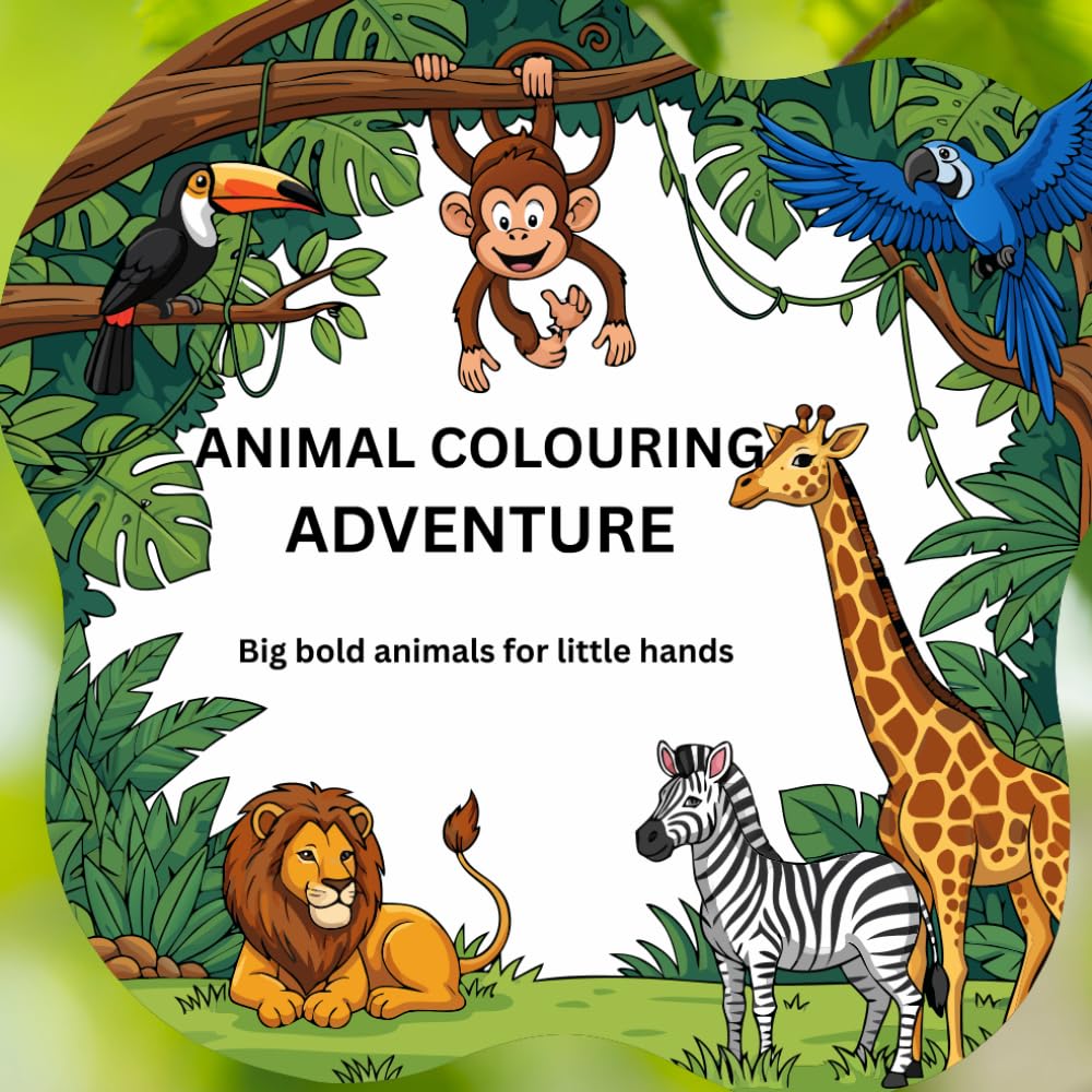 Animal colouring adventure: Big bold animals for little hands