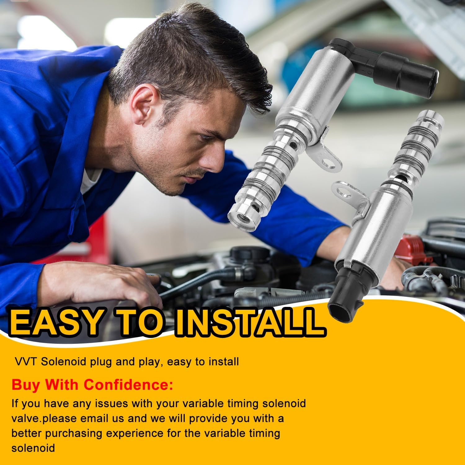 918-033 918-034 Variable Valve Timing Solenoid Intake Exhaust VVT Solenoid for H-yundai Elantra 2012-2020,for Kia Optima, for Kia Forte Soul 2014-2024,243752E100 243552E100