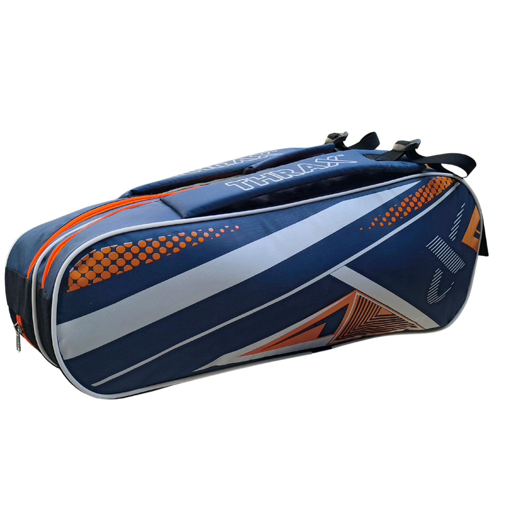 THRAX Strike Series Badminton Kit Bag Blue and Orange Color-image-30