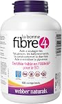 Webber Naturals La droite Fibre4 IBS Comprimés de malaise intestinal, 150 Comprimés, Supplément fibreux pour la santé digestive, faible FODMAP, végétalien
