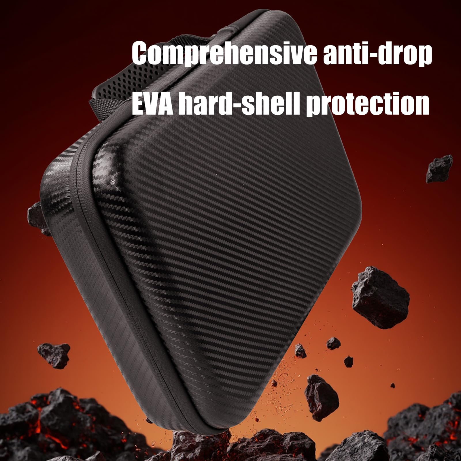 Borsa protettiva resistente con ampio spazio per riporre componenti della fotocamera e cavo di ricarica per custodia per fotocamera 360
