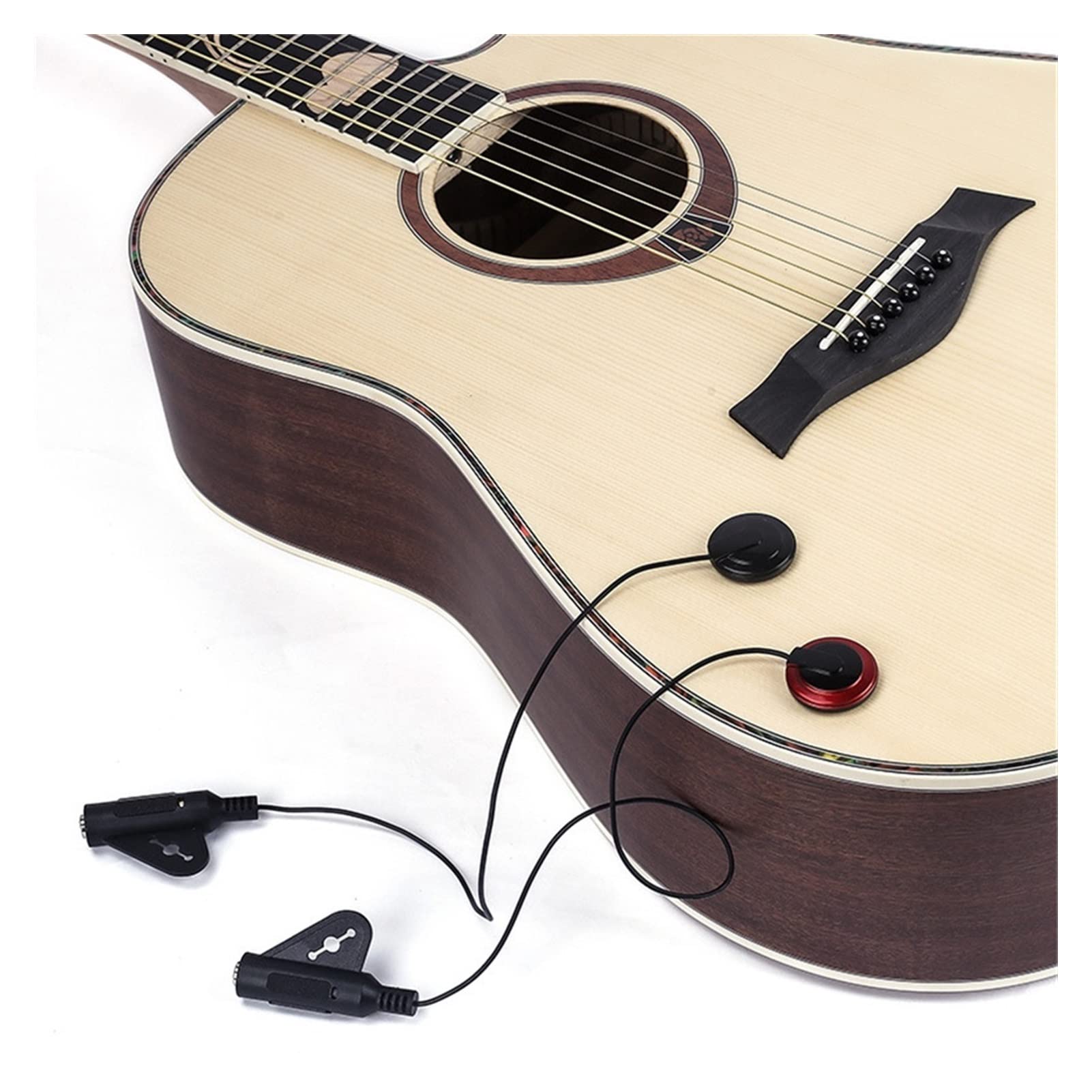 Pickup per Chitarra Professionale Piezo Contatto Microfono Pickup per Strumento A Corda Acustica Chitarra Violino Banjo Banjo (Color : Black)