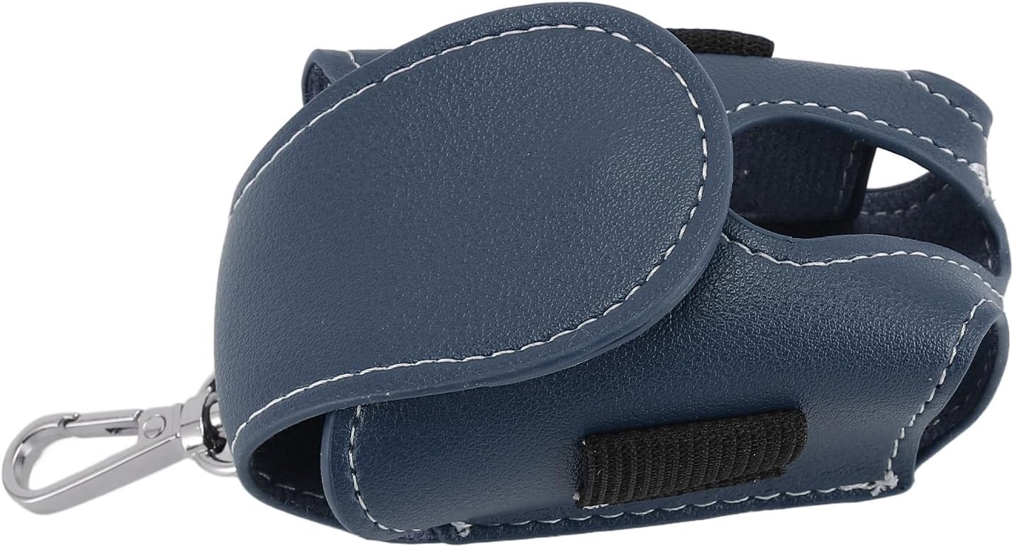 Club Ball Carry Pouch Waist Bag Handheld Golf Ball Water Storage PU Leather for Tee Accessories Multi Compartment Design (Dark Blue)