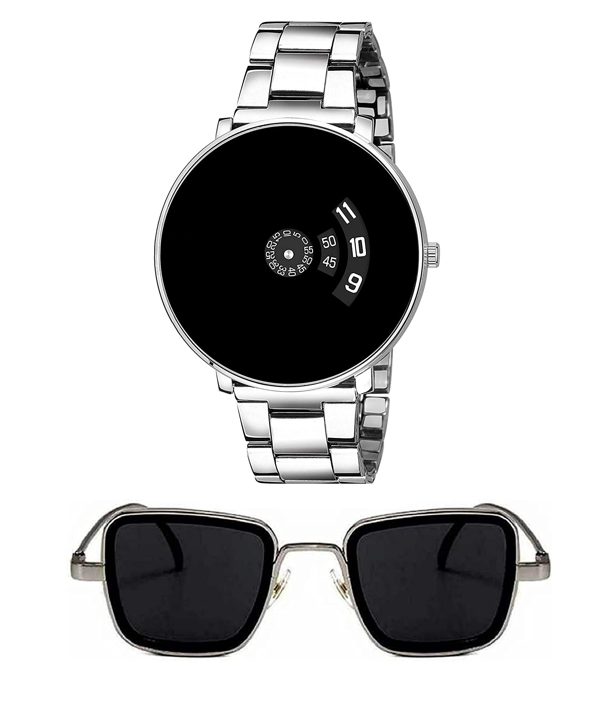 SELLORIA Boys Combo Pack of Black Analogue Stainless Steel Watch with Sunglass (B093YW8SK7) Amazon Price History, Amazon Price Tracker