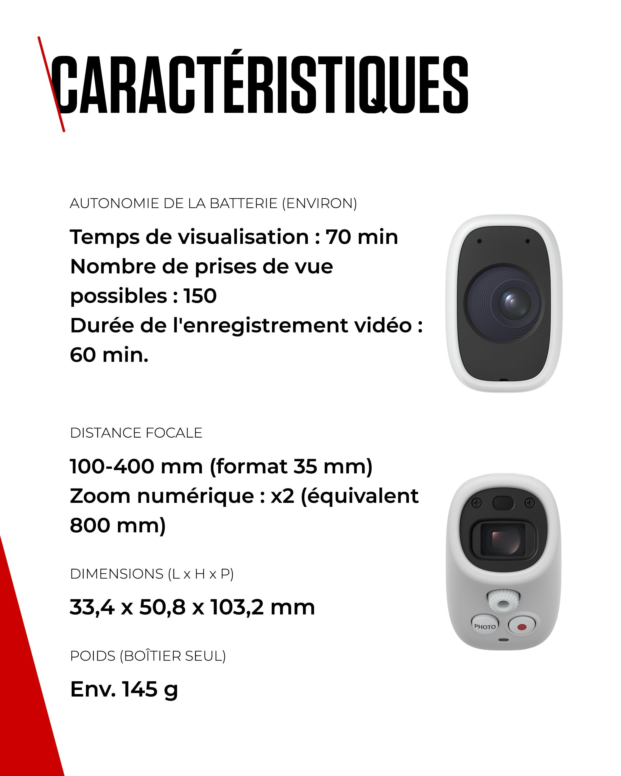 Canon PowerShot Zoom appareil photo de Poche, Soyez Encore Plus Proche de Votre Sujet Grâce au Zoom 3 Niveaux, Appareil Photo Numérique Léger, Photos 12 Mpx, Vidéo HD, USB-C, Wi-Fi et Bluetooth, Blanc