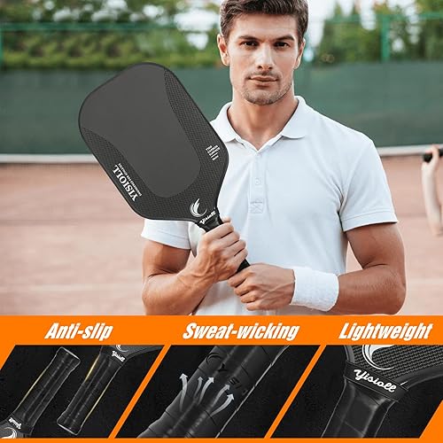 Miniatura 5 de Pickleball Paddle, Professional Pickleball Paddles with Strong Power and Spin, T700 Carbon Fiber Pickleball Paddle, Durable & Lightweight Pickleball