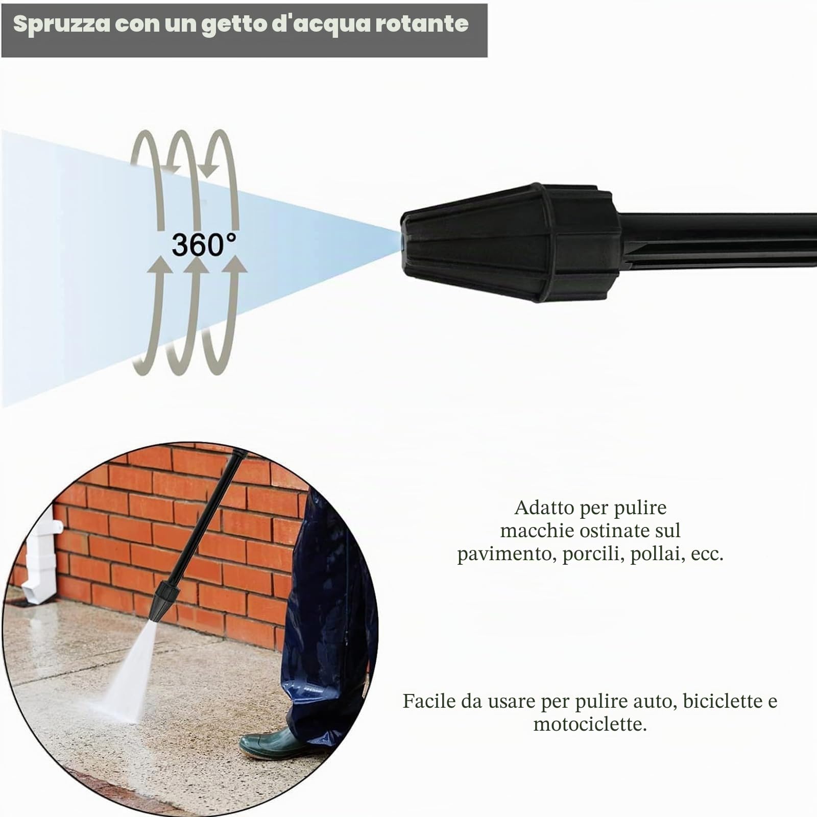 Karcher/Lavor K2 K3 K4 K5 K6 K7 Rotaugello per idropulitrice ad alta pressione ugello spray regolabile per Kärcher/Lavor K2 K3 K4 K5 K6 K7