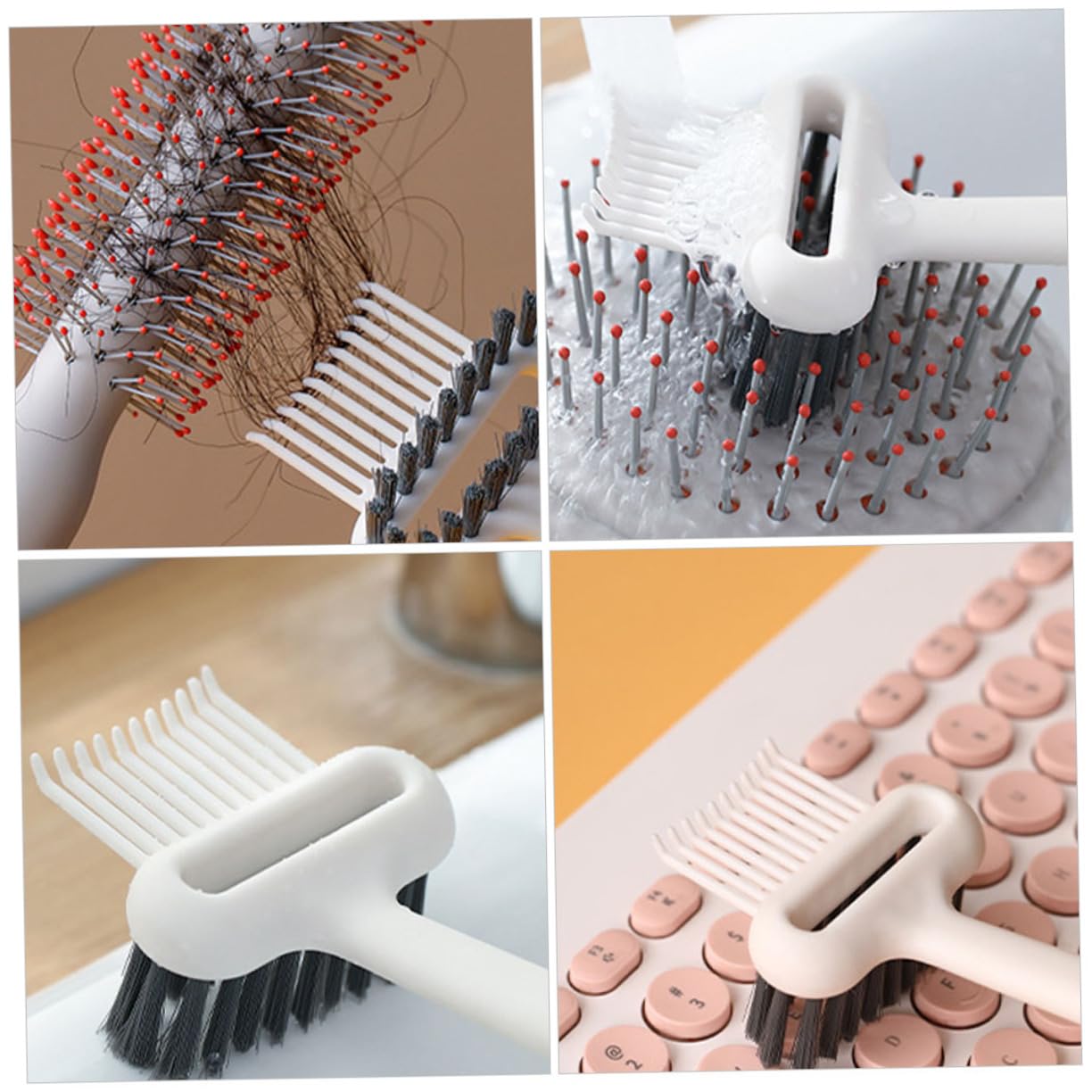FOMIYES 3sets Small Lightweight Hair Brush Cleaner Hair Brush for Easy to Use 2pcs*3