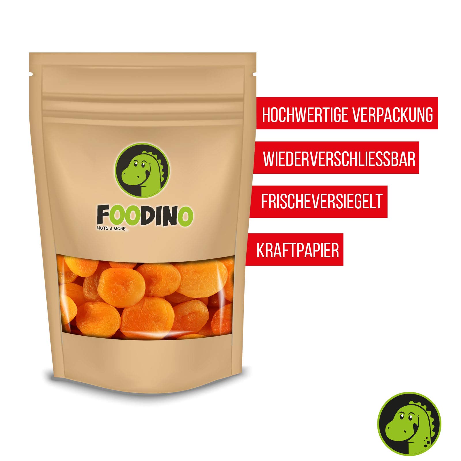 FOODINO 5kg Aprikosen getrocknet geschwefelt ganz ungezuckert entsteint