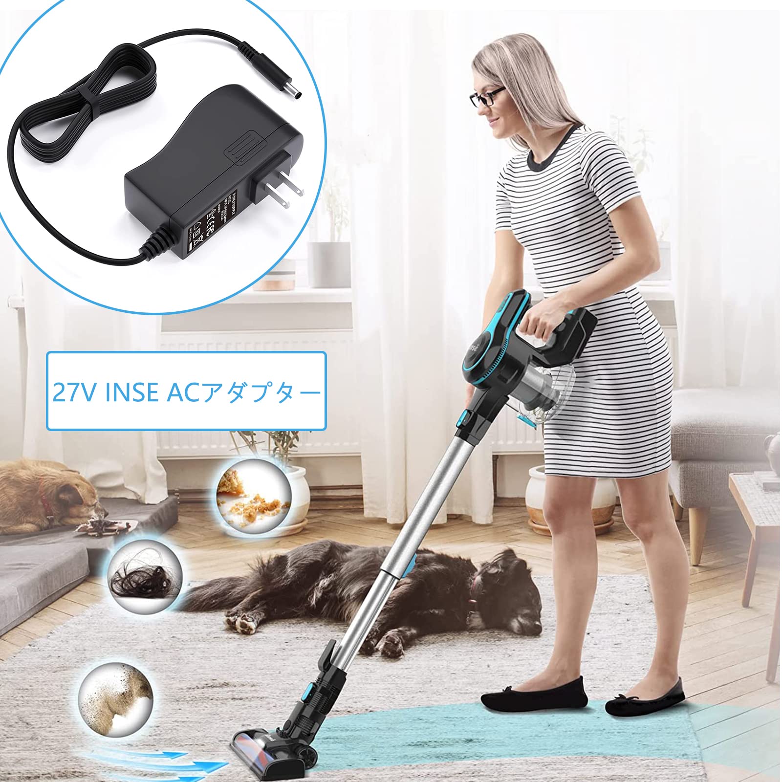 Amazon.co.jp: VHBW 対応 27V 掃除機充電器 PRETTYCARE W100