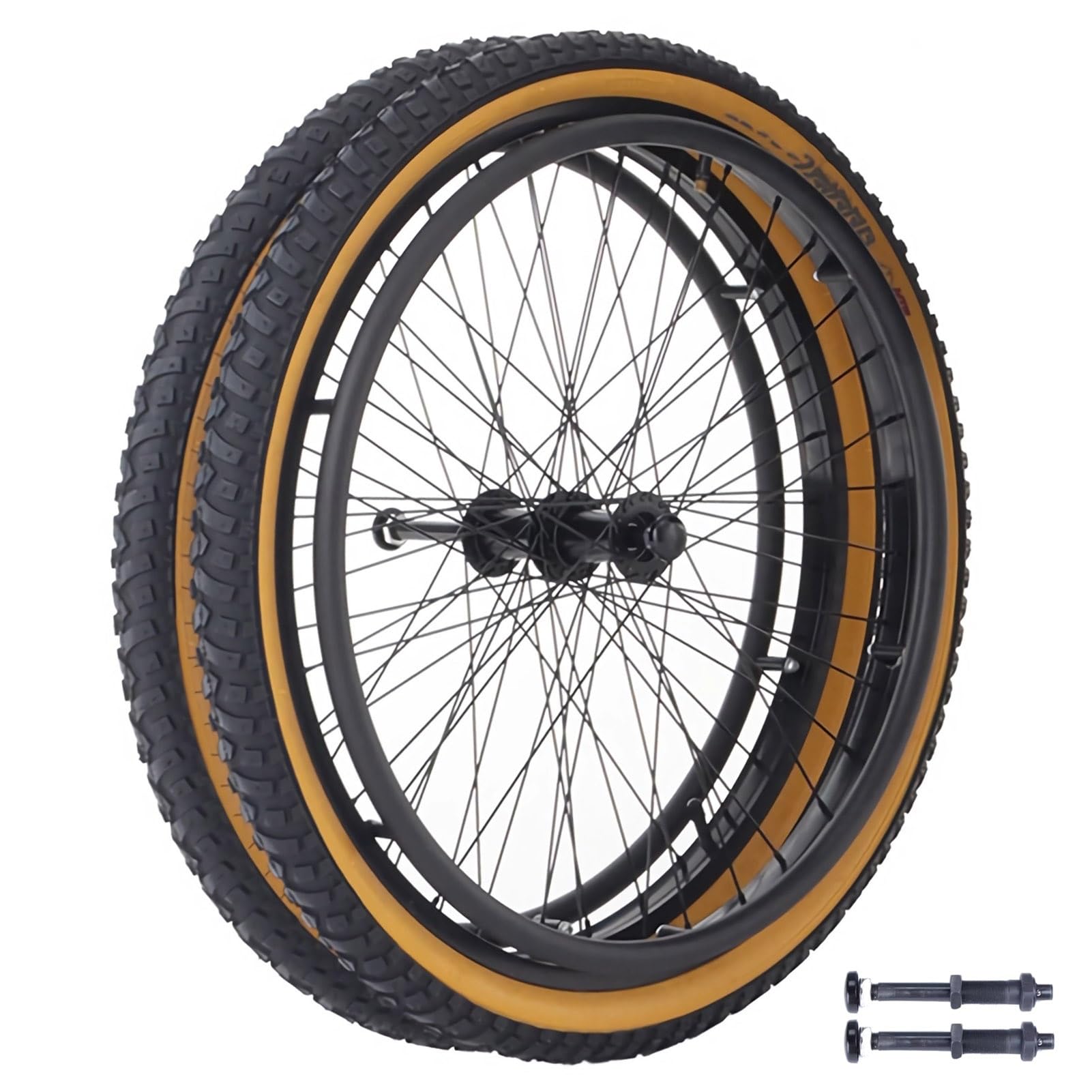 Montaje de rueda trasera para silla de ruedas, neumático de 24 pulgadas, repuesto para sillas de ruedas manuales, capacidad para exteriores todo terreno