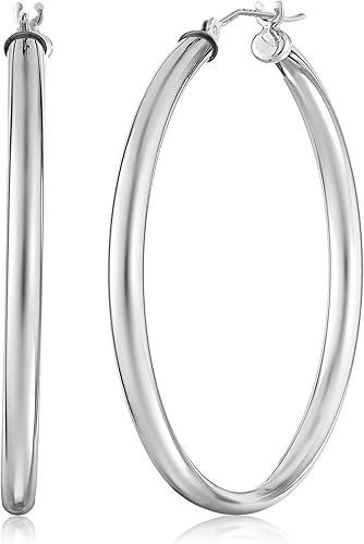Sterling Silver Round Snuggable Huggie Hoop Earrings