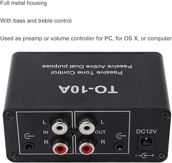 Mini Stereo Audio Preamplifier Small Headphone Amplifier Treble Bass Volume Control Preamplifier NE5532 with RCa 3.5mm Input Output