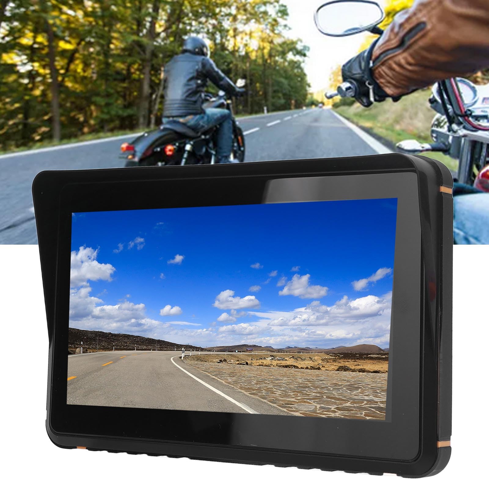 Motorrad-GPS-Navigation, 7 Zoll HD IPS CarPlay Airplay & Auto-Touchscreen, IPX7 wasserdichte GPS-Navigation, Funksteuerung, Ideal für Motorräder