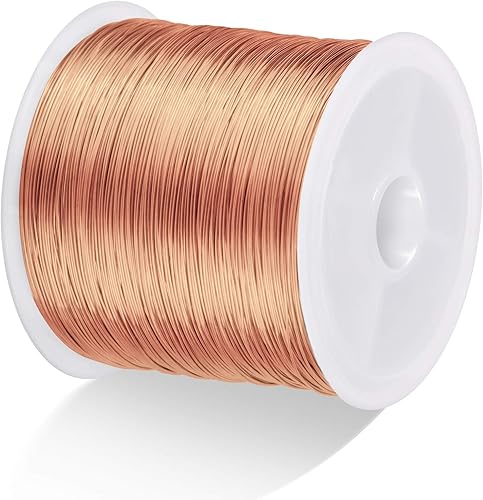 Miniatura 8 de MIKIMIQI Alambre de joyería de 328 pies, calibre 26, resistente al deslustre, alambre de cobre para hacer joyas, 0.016 in x 328.1 ft (color plateado)