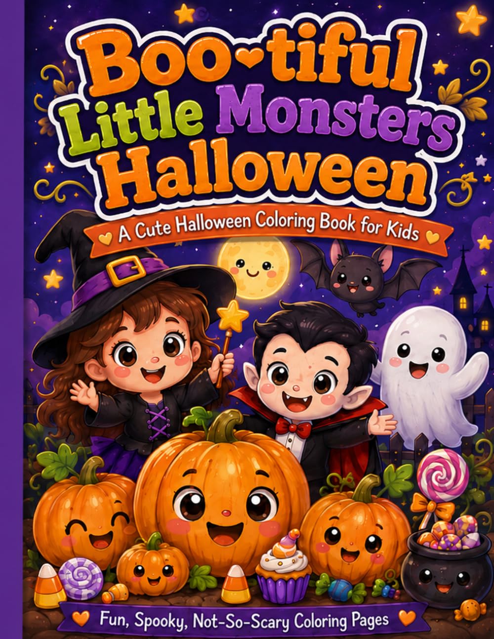 Boo-tiful Little Monsters Halloween: Coloring Book For Kids