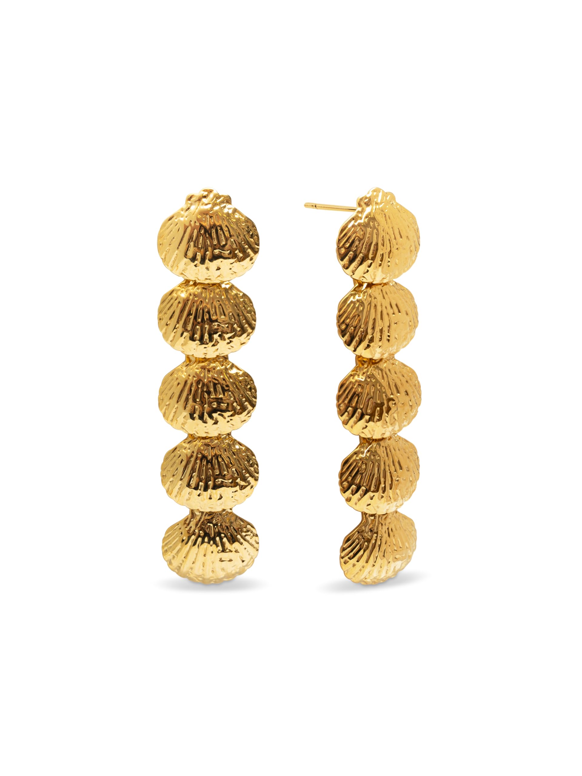 SINGULARU Orecchini A Mezzaluna Lunette | Cerchi In Acciaio Inox Con Placcatura Oro 18kt | Gioielli Impermeabili Donna - 3