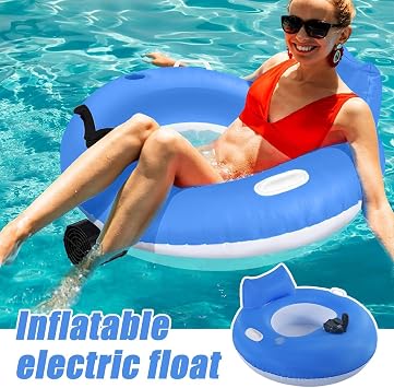 Electric Pool Float - (39.76 Inches) Inflatable Lakes Lounger | Portable Float Mattress | Swimming Beach River Lounger | Summer Water Activities | Comfortable Relaxing Lounging & Tanning For Men Women