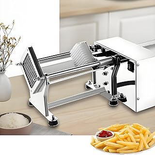 Professional Stainless Steel Potato Slicer,Commercial Chips Maker 60wwith 6mm 9mm 13mm Blade French Fries Cutter for Restaurants,Home Kitchen,for Potatoes, Carrots