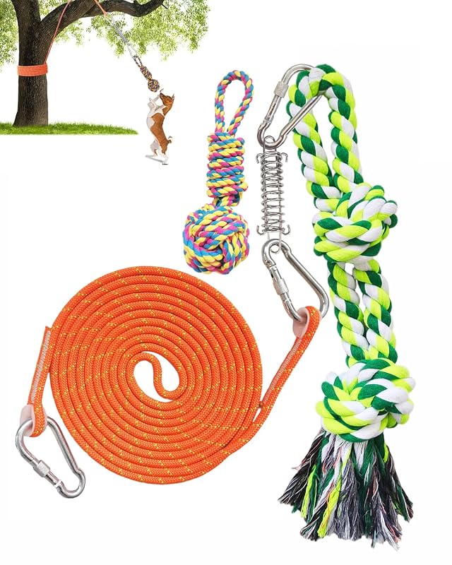 Brinquedo de Corda Suspenso para Cães com Mola Bungee TUAHOO 1 Unidade