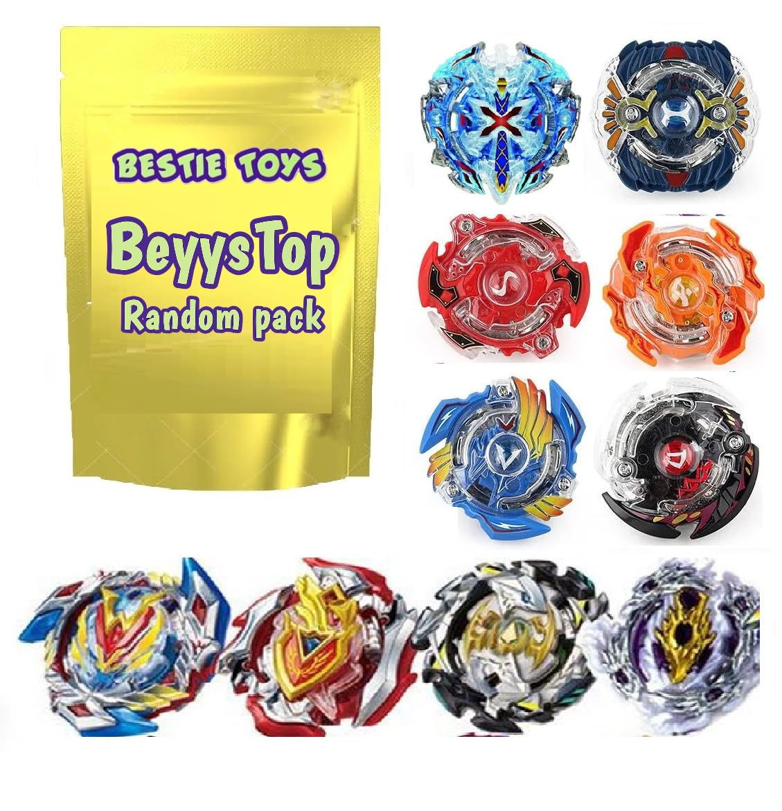 Suprise Top Mix Battle Top Fusion Clash of Speed TopTypeSpin Direction. Spin for Kids and Adult Pack of 1 (Random top and No Launcher)-image-17