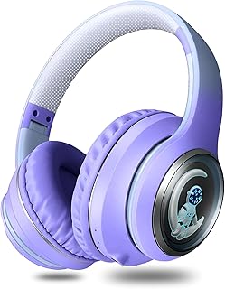 GameSir Newly Launches Astro Junior Premium, Wireless Bluetooth, Over-Ear Headphones, Foldable, and Built-in Mic,5 Hours of Music & Talk Time, Ideal for Kids & Adults Men & Women (Purple)