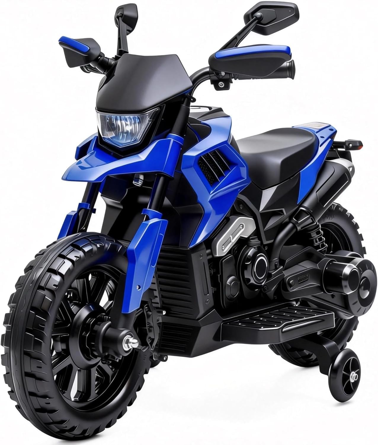 GarveeHome Elektro-Kindermotorrad Für Kinder, 6V, Für 3-6 Jahre,Stabiles Elektromotorrad Mit Lernrollen Akku 6V 4Ah,LED-Scheinwerfer,Musik,Spielzeug Für Kinder Von Max.25kg