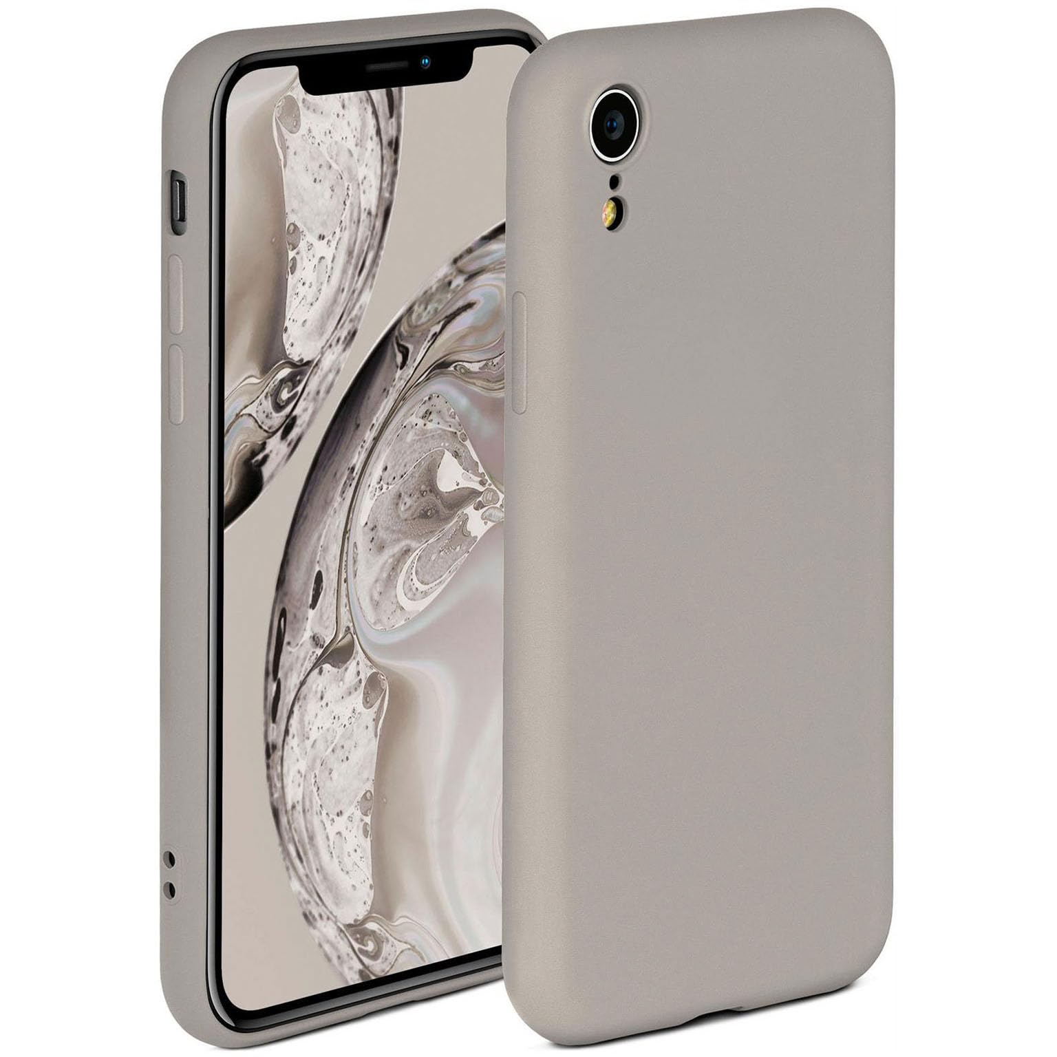 Coque silicone iPhone XR Oneflow protection premium taupe mat - 8