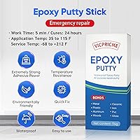 Vista 4 de Masilla epoxi en barra, adhesivo de reparación rápida de 2 partes de 120 g, reparación rápida y dura para piscinas, calentadores, se adhiere a