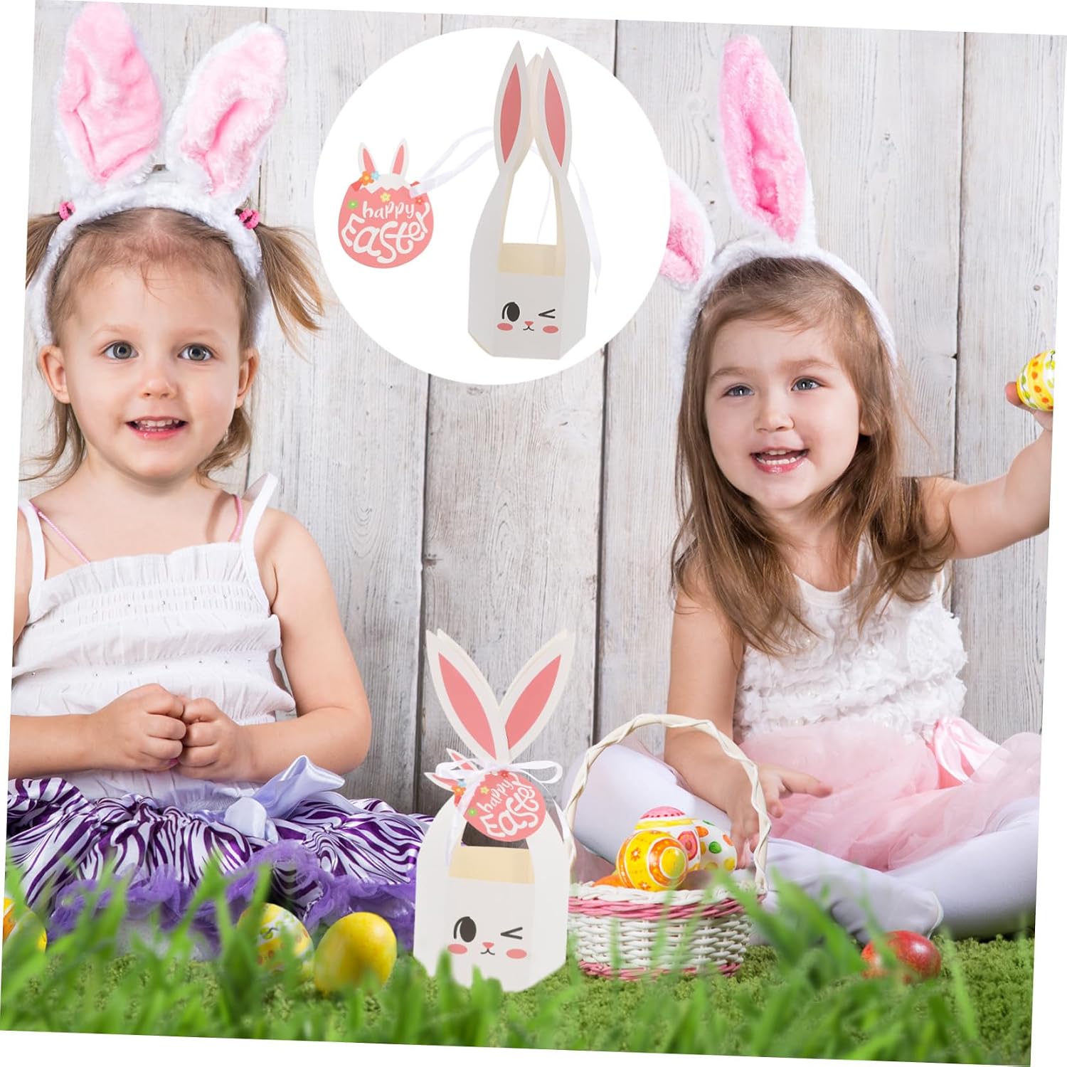 OFFSCH 10pcs Cute Bunny Print Candy Boxes for Easter Treats for Small Presents Adorable Party Decoration Versatile for Celebrations