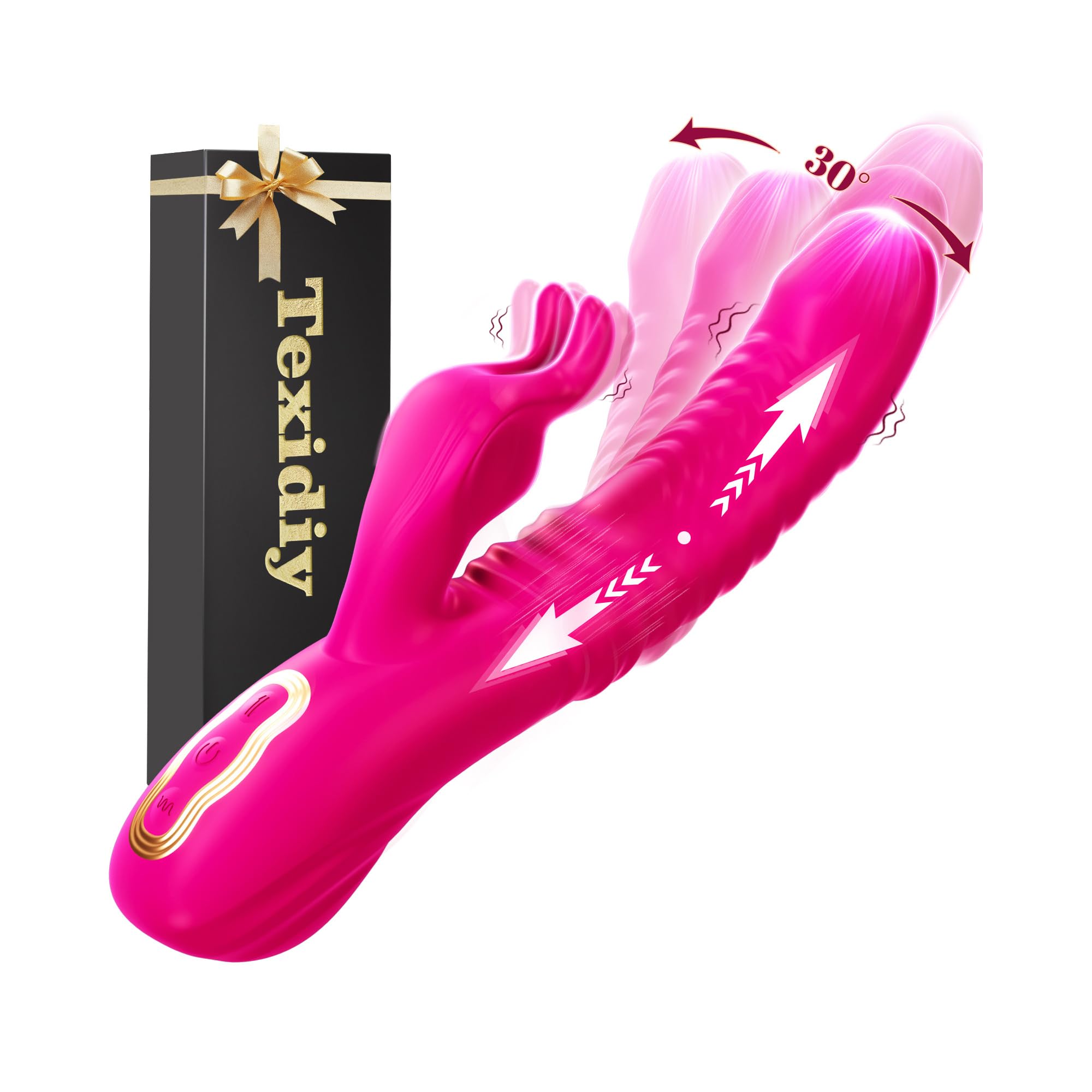 Vibrator Sex Spielzeug für die Frau mit 3 Stoß- und Schwungmodi 10 Vibration, 30° Swing Dildo Vibratorensets für Frauen Klitoris, Texidiy Vibration für Frauen Sexspielzeug für Paare Solo Dildos