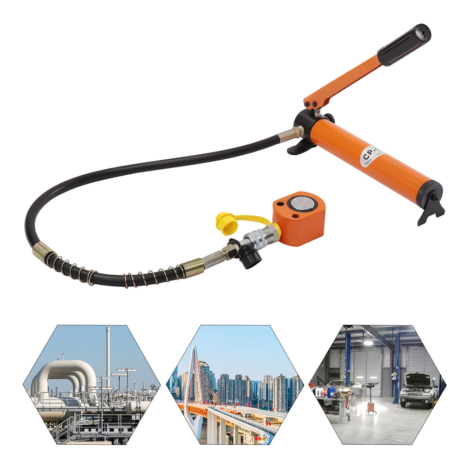 Bomba hidráulica manual, 10T, bomba de mano hidráulica, cilindro hidráulico con 70 Mpa 350 CC, gato hidráulico portátil, prensa hidráulica, cilindro hidráulico