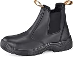 Hommes Chelsea Bottes de travail orteil en acier Bottes en cuir de vache imperméable Chaussures de travail léger …