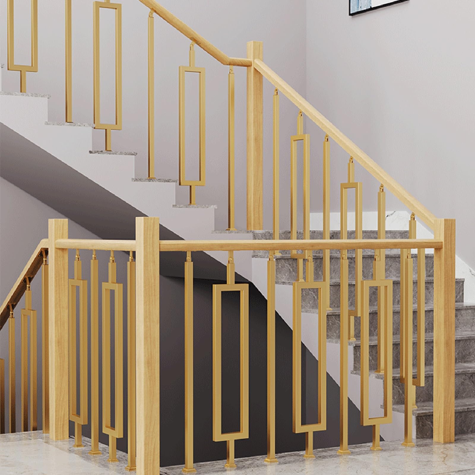 Metalowe balustrady białe i czarne wrzeciona DIY do wewnątrz grudnia balkony werandy strychy łatwe w (125 cm)