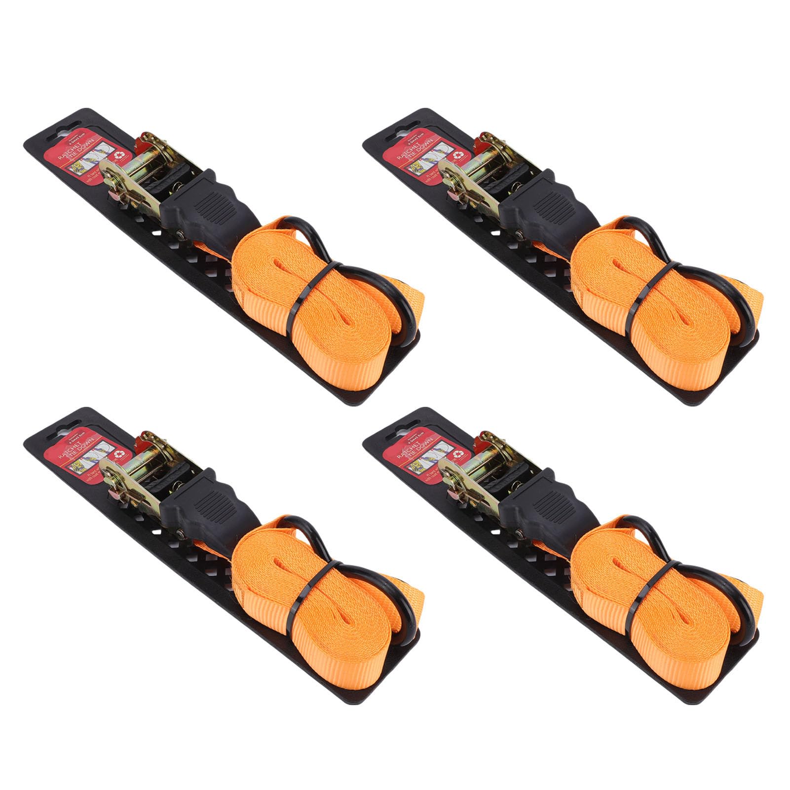 Pasy Zaciskowe 4 Sztuki z Hakami Typu S, Szerokość 2,5 Cm,