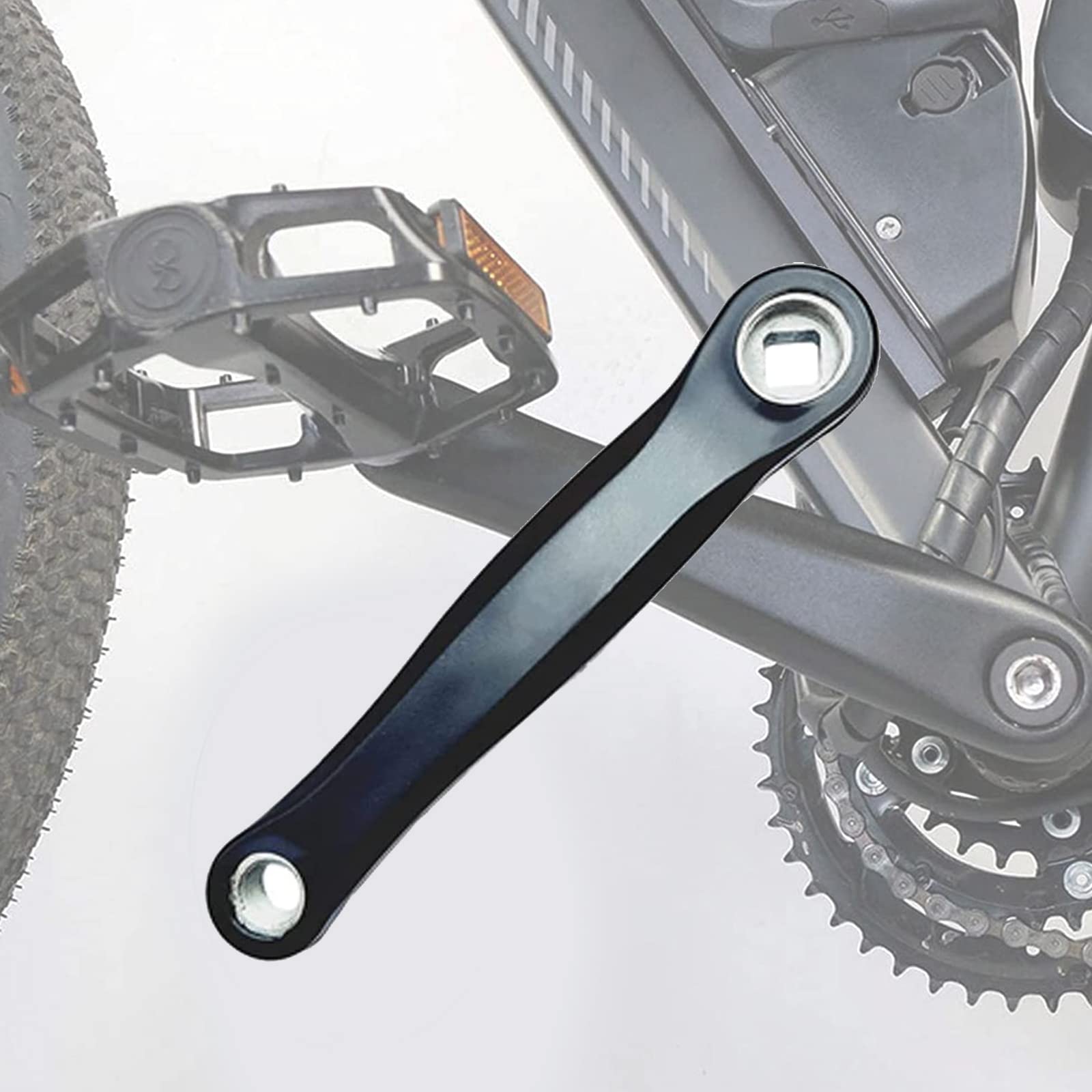 Manivela Bicicleta Montaña 170 mm Biela Izquierda Cuadrada Negro