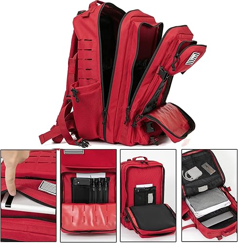 Miniatura 81 de QT&QY Mochilas tácticas militares para hombres, mochila Molle de 35 L, 45 L, bolsa grande de 3 días, mochila de senderismo con soporte para botella