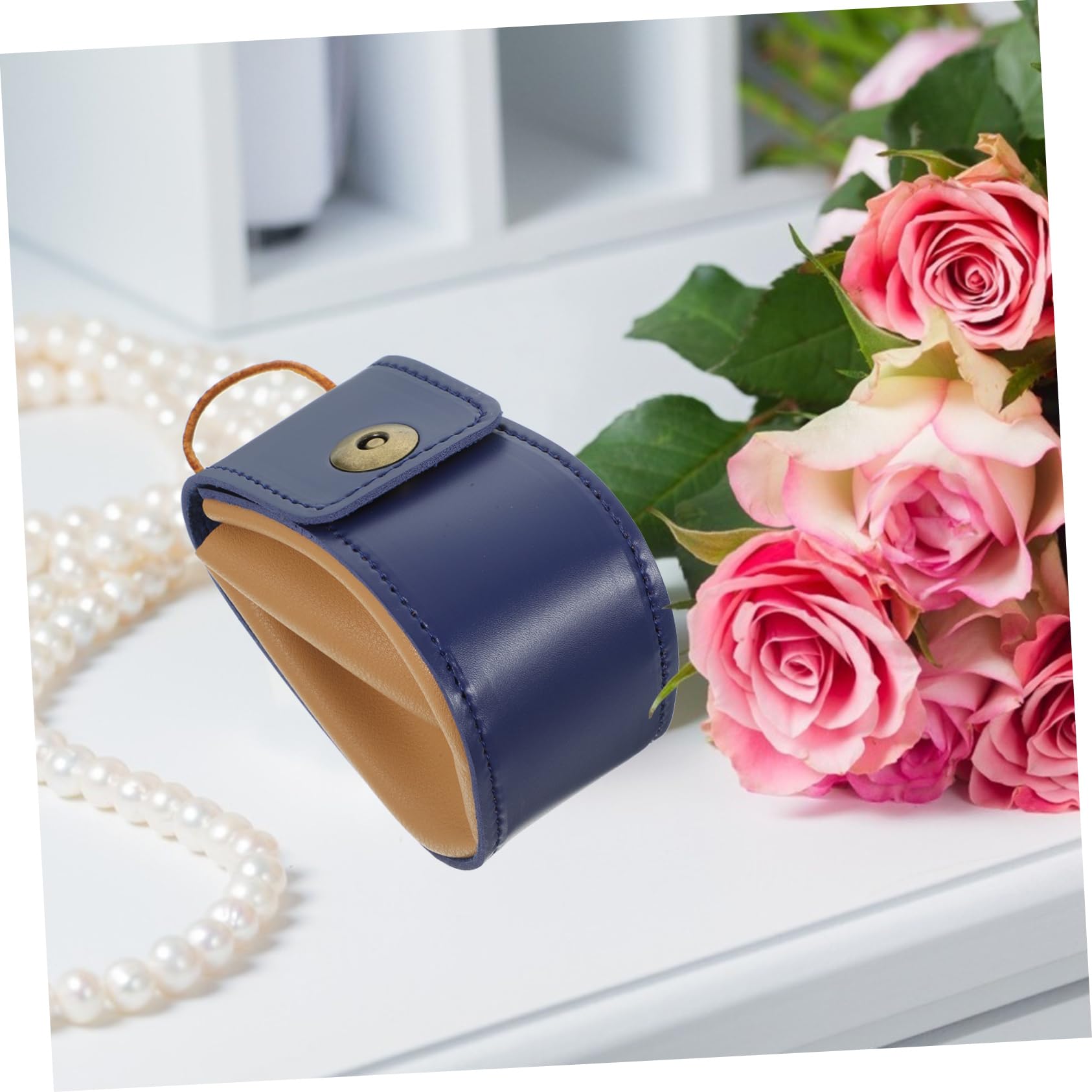 TOPBATHY 5 Pièces de Rangement Bleu de Rangement de Jouets dés Portable dés Jeu Pochette Rangement Pochette de Rangement à dés résistant à l'usure étui à dés Cuir Blue