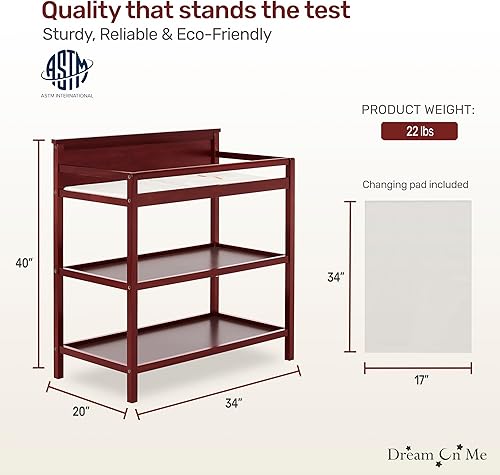 Miniatura 3 de Dream On Me Jax - Cambiador universal, color cereza