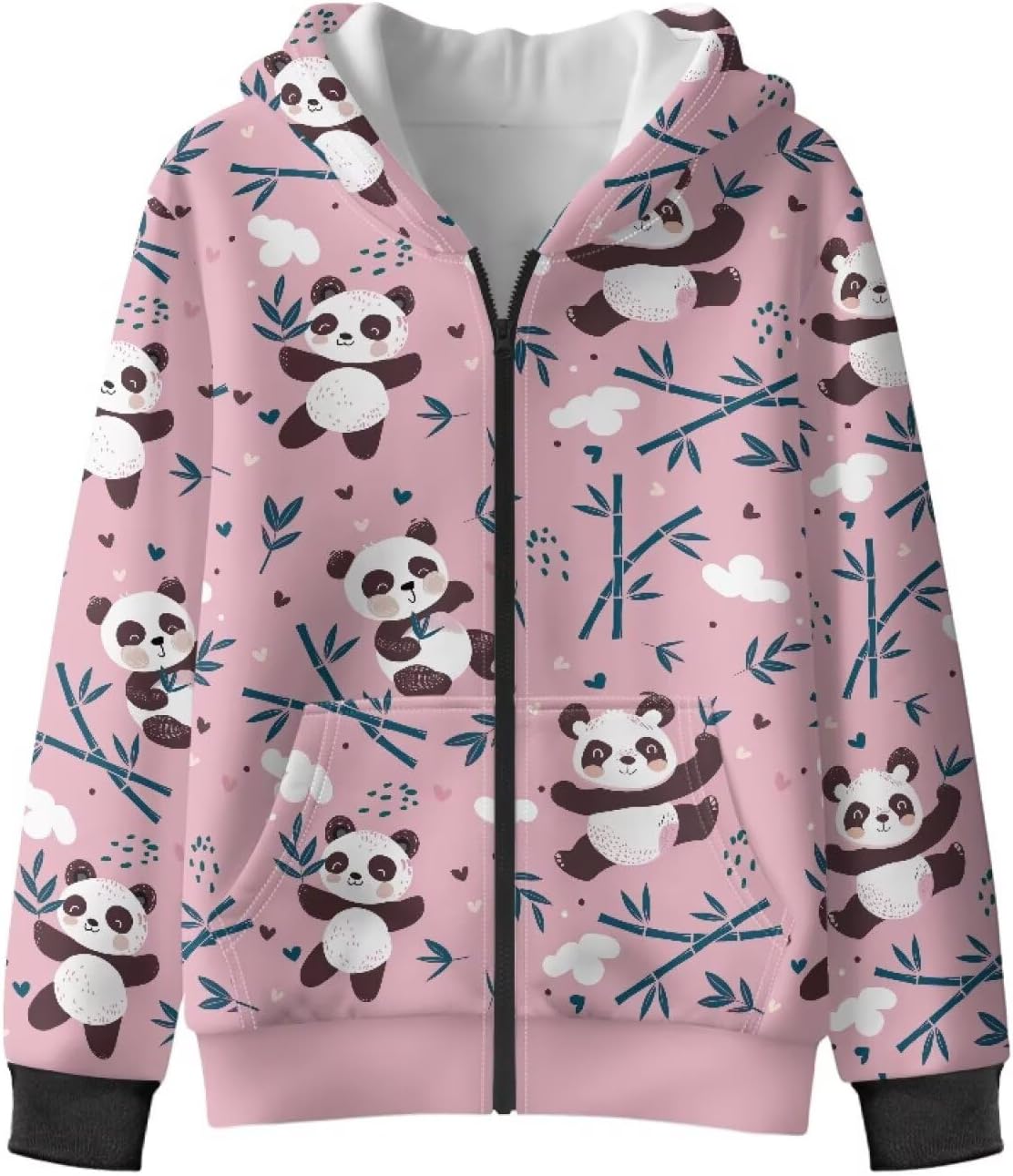 Jackets for Girls Zip Up Hoodies Kids Fall Coat Hooded Sweatshirt Winter Outfit Casual Outerwear 6-16 Years