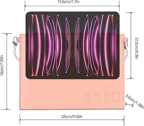 Miniatura 2 de Bolsa de maquillaje de silicona, bolsa de maquillaje de viaje grande con solapa, bolsa de cosméticos de fácil transporte, bolsa de maquillaje de