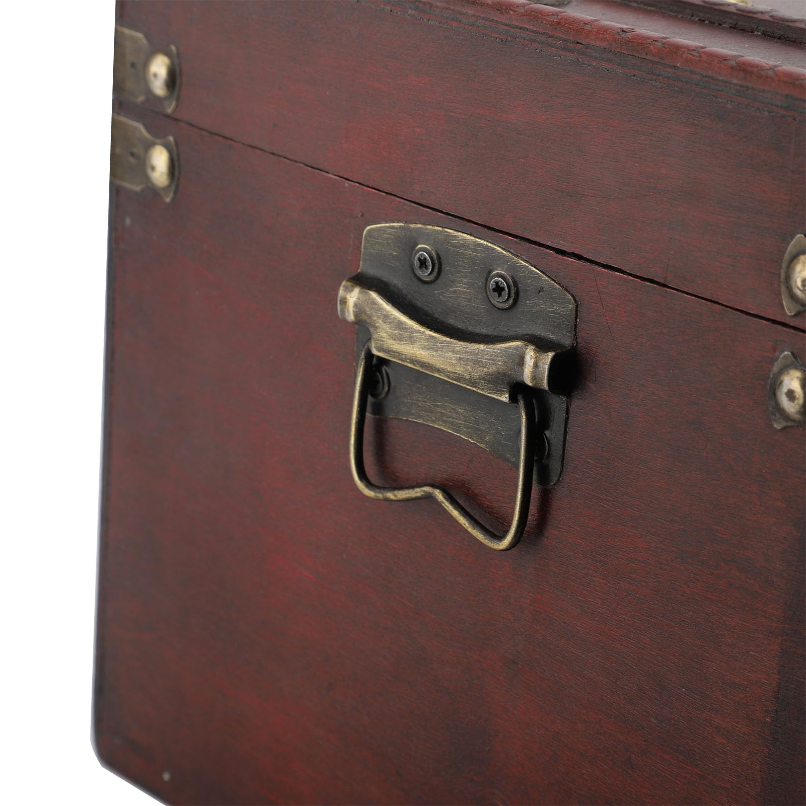 Yctze Drewniane Pudełko na biżuterię w Stylu Vintage, Organizer do Przechowywania w Stylu Retro, Dekoracyjny Pojemnik z ozdobną klamrą, Idealny do Dokumentów z Książkami o Wystroju Wnętrz